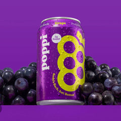 Poppi Grape Prebiotic Beverage - 4pk/12 fl oz Cans